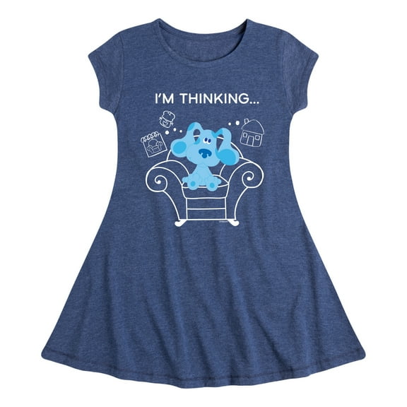 Blue Clues & You! - Blue's Thinking Chair - Toddler And Youth Girls Fit And Flare Dress