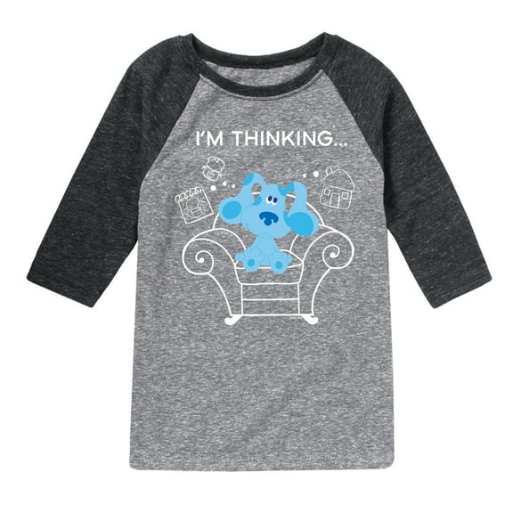 Blue Clues & You! - Blue's Thinking Chair - Toddler And Youth Raglan Graphic T-Shirt