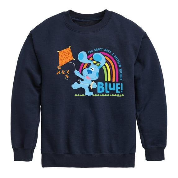 Blue Clues & You! - Can't Have Rainbow Without Blue - Toddler And Youth Crewneck Fleece Sweatshirt