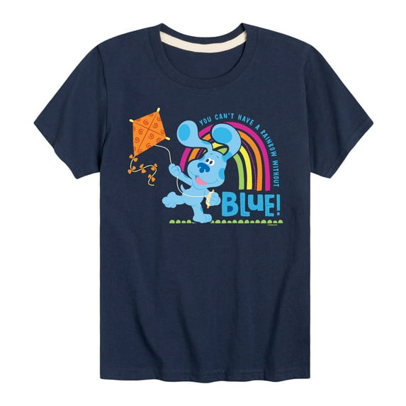 Blue's Clues & You! - Can't Have Rainbow Without Blue - Toddler & Youth Short Sleeve Graphic T-Shirt