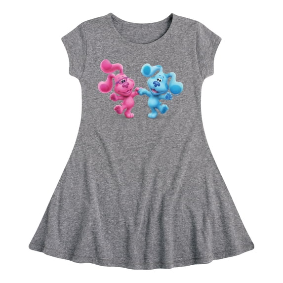 Blue Clues & You! - Happy Blue - Toddler And Youth Girls Fit And Flare Dress