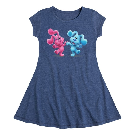 Blue Clues & You! - Happy Blue - Toddler And Youth Girls Fit And Flare Dress