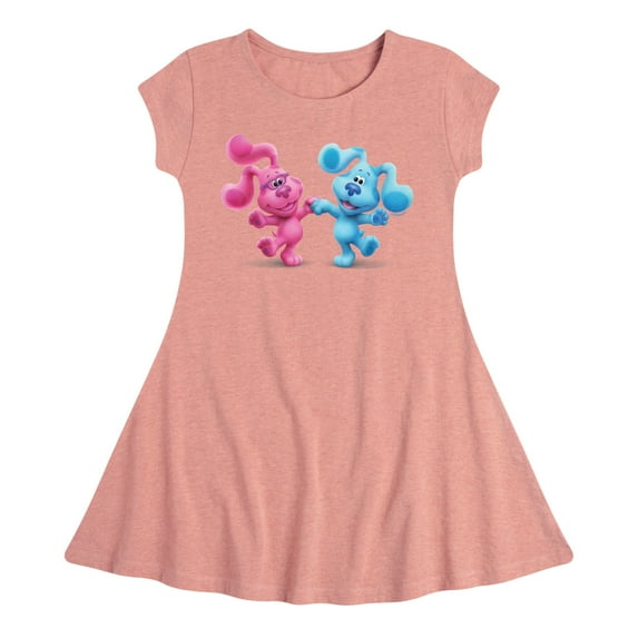 Blue Clues & You! - Happy Blue - Toddler And Youth Girls Fit And Flare Dress