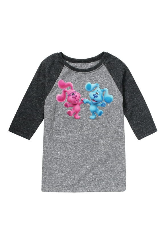Blue Clues & You! - Happy Blue - Toddler And Youth Raglan Graphic T-Shirt