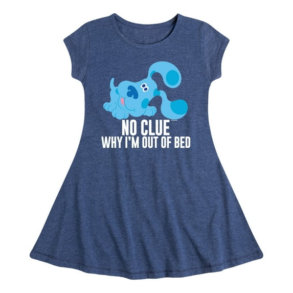 Blue Clues & You! - No Clue Why I'm Out Of Bed - Toddler And Youth Girls Fit And Flare Dress
