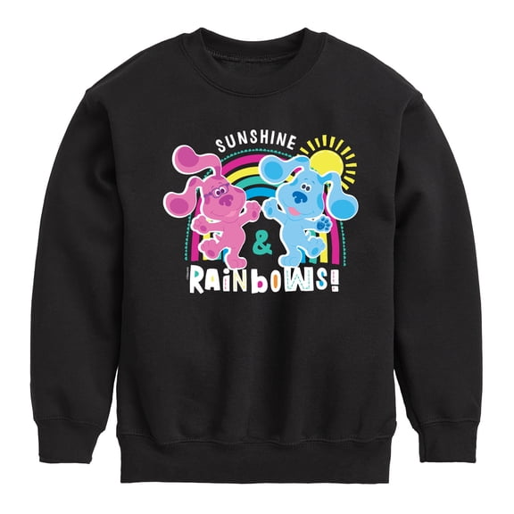 Blue Clues & You! - Sunshine and Rainbows - Toddler And Youth Crewneck Fleece Sweatshirt