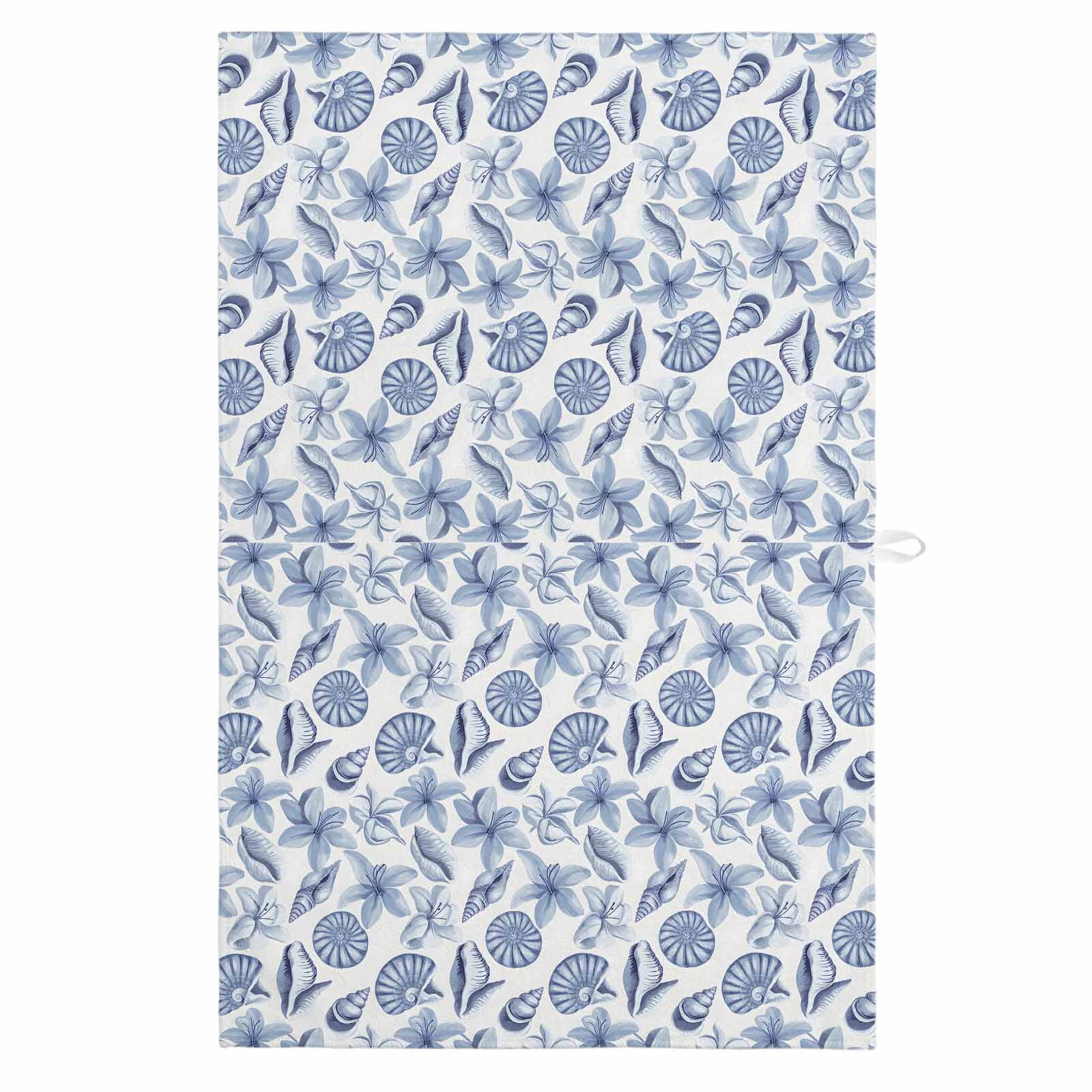 Blue Coastal 1 Pack Kitchen Towel, Water Absorbent Dish Towel, Shell ...