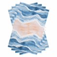 thumbnail image 1 of Blue Coastal Beach Kitchen Towels Set of 4, Water Absorbent Dish Towel, Modern Oil Painting Nautical Decorative Hand Towels - Quick Drying Cloth for Cooking Baking, 18x28 Inch, 1 of 8