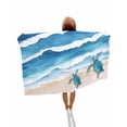 thumbnail image 1 of Blue Coastal Beach Towels Oversized Super Absorbent, Sea Turtle Summer Beach Waves Nautical Lightweight Bath Towel Quick Dry Sets For Bathroom/Pool/Rv Camping/Beach Play/Gym Room/Picnic 30"x60", 1 of 8