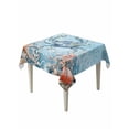 thumbnail image 1 of Blue Coastal Crab Table Cloth, Summer Beach Starfish Botanical Waterproof Tablecloth for Square Tables, Reusable Washable Fabric Table Cover for Restaurant Kitchen Dining Tables 54"x54", 1 of 6