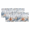 thumbnail image 1 of Blue Coastal Curtain Valances for Windows, Kitchen Valance Window Treatments Panel 2 Pack, Summer Beach Starfish Weeping Eucalyptus Ombre Rod Pocket Short Curtains for Bathroom Bedroom 54 x 18 Inch, 1 of 8