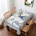 thumbnail image 1 of Blue Coastal Gnomes Table Cloth Waterproof Tablecloths, Ocean Eucalyptus Coral Starfish Tablecloth Dining Table Cover for Kitchen Party Tabletop Outdoor, Rectangle Tablecloth 60x84 Inch, 1 of 9
