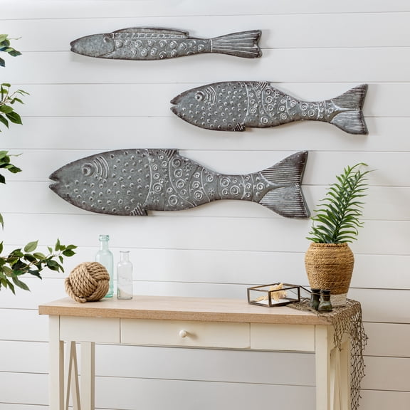 Blue Coastal Indoor Wall Decor, Stained-Glass, Stained Glass Wall Dcor, 8" L x 10" H