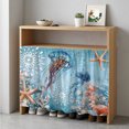 thumbnail image 1 of Blue Coastal Jellyfish Cabinet Curtain 35"Wx35"L,Dustproof Under Sink Skirt with Self Adhesive Tape,Summer Beach Starfish Botanical Cabinet Curtain Cover for Kitchen Sink,Bathroom Vanity,Laundry Room, 1 of 9