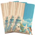 thumbnail image 1 of Blue Coastal Kitchen Towel Dish Cloths Set of 3, Microfiber Soft Kitchen Hand Towels, Watercolor Nautical Starfish Lighthouse Beach Absorbent Quick Drying Dishcloths 18 x 28 Inches, 1 of 8