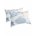 thumbnail image 1 of Blue Coastal Nautical Pillow Covers Standard Size 2 Pack, Beach Sea Turtle Ocean Coral Starfish Soft Bed Throw Pillowcases Breathable Cooling Long Lumbar Body Pillow Sham Cover for Bed Sofa 20''x26'', 1 of 7