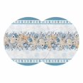 thumbnail image 1 of Blue Coastal Round 13 Inch Placemats Set of 2, Ocean Eucalyptus Starfish Coral Leaves HeatResistant Non Slip Place Mats for Dining Table, Wipeable Braided Kitchen Table Mats for Housewarming, 1 of 9