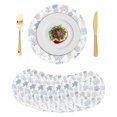 thumbnail image 1 of Blue Coastal Round 13 Inch Placemats Set of 8, Nautical Summer Beach Coral Sea Turtle HeatResistant Non Slip Place Mats for Dining Table, Wipeable Braided Kitchen Table Mats for Housewarming, 1 of 9