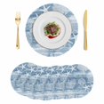 thumbnail image 1 of Blue Coastal Round 15 Inch Placemats Set of 6, Nautical Coral Starfish Shell Turtle Summer HeatResistant Non Slip Place Mats for Dining Table, Wipeable Braided Kitchen Table Mats for Housewarming, 1 of 9