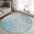 thumbnail image 1 of Blue Coastal Round Area Rug 3Ft Washable Small Circle Rugs for Kitchen Entryway, Summer Ocean Starfish Conch Seashells Non-Slip Carpet Floor Mats Indoor Outdoor Carpet Runner Aesthetic Home Decor, 1 of 8