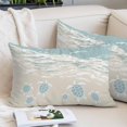 thumbnail image 1 of Blue Coastal Sea Turtle Pillow Protectors with Zipper Standard Size, Summer Beach Ocean Abstract Art Soft Brushed Microfiber Breathable Throw Pillow Covers, Pillowcase for Couch Sofa Bedroom 20"x26", 1 of 9