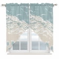 thumbnail image 1 of Blue Coastal Sea Turtle Swag Valances for Windows 2 Pack, Kitchen Window Curtains 36 Inch Length, Summer Beach Ocean Abstract Art Privacy Swag Curtains for Living Room/Bathroom 36"x36", 1 of 8