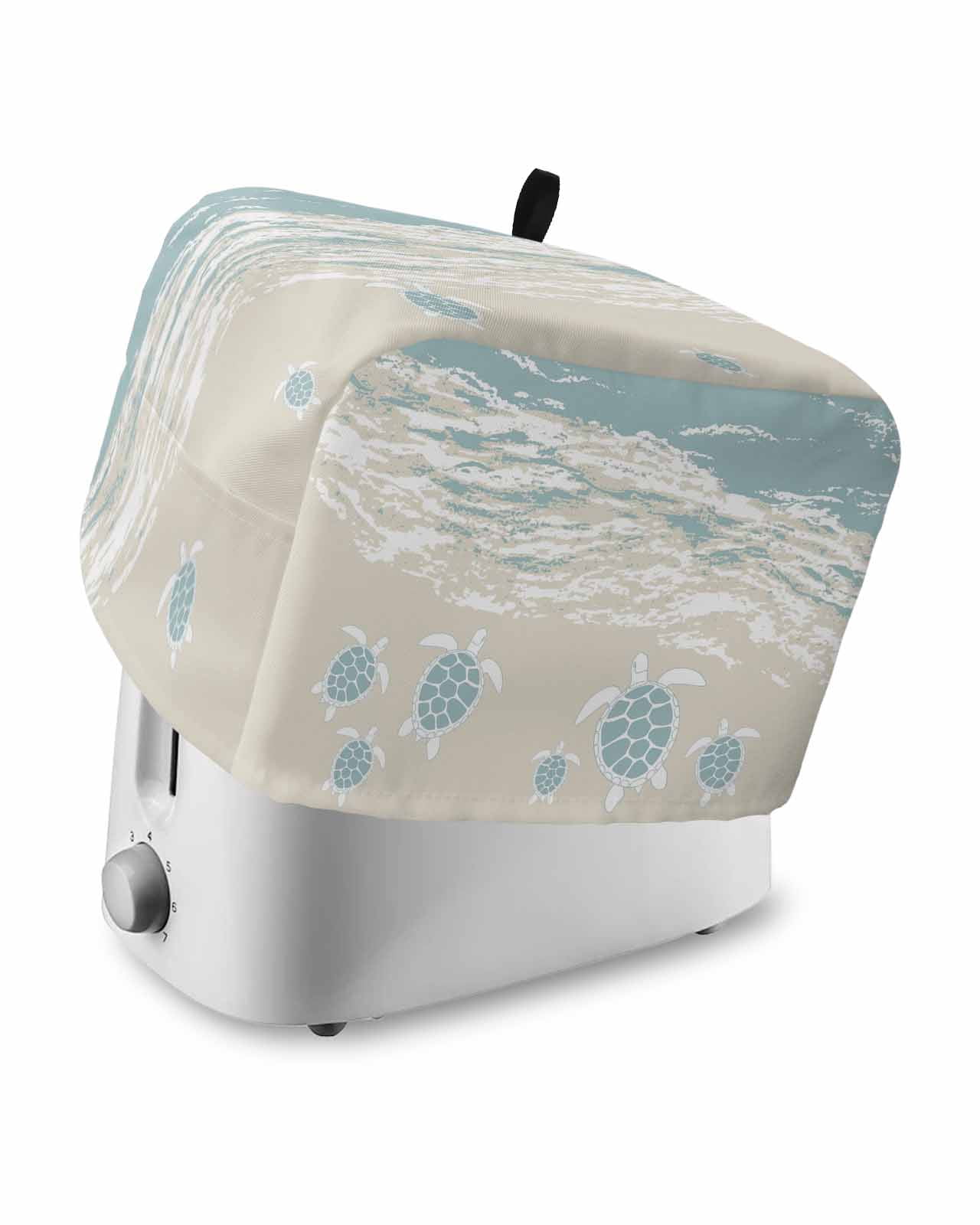 Turtle Computer Dust Cover Blue Coastal Sea Turtle Toaster Cover 4 Slice, Large Kitchen Appliance ...