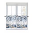thumbnail image 1 of Blue Coastal Starfish 2 Panel Kitchen Curtains for Small Windows, Beach Nautical Shell Eucalyptus Summer Bathroom Tier Curtain, Short Window Treatment for Bedroom/Living Room 55"x24", 1 of 6