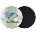 thumbnail image 1 of Blue Coastal Starfish Coasters Set of 2, Absorbent Coasters for Drinks, Grey Sage Green Nautical Coral Summer Coaster for Desk Coffee Table Protection, Home Decor House Warming Gifts 4", 1 of 8