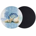 thumbnail image 1 of Blue Coastal Starfish Coasters Set of 2, Absorbent Coasters for Drinks, Vintage Grey Nautical Coral Summer Coaster for Desk Coffee Table Protection, Home Decor House Warming Gifts 4", 1 of 8