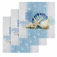 thumbnail image 1 of Blue Coastal Starfish Kitchen Dish Towels for Drying Dishes Set of 3, Vintage Grey Nautical Coral Summer Waffle Weave Microfiber Hand Tea Bathroom Towels Quick Dry & Absorbent Towel 12x12, 1 of 7