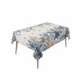 thumbnail image 1 of Blue Coastal Starfish Rectangle Tablecloth, Beach Nautical Shell Eucalyptus Rustic Waterproof & StainResistant Tablecloth, Washable Oil-proof Table Cover for Dining/Party/Wedding/Buffet 54x108 In, 1 of 9