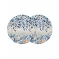 thumbnail image 1 of Blue Coastal Starfish Round 13 Inch Placemats Set of 2, Beach Nautical Shell Eucalyptus Vintage HeatResistant Non Slip Place Mats for Dining Table, Wipeable Kitchen Table Mats for Housewarming, 1 of 9