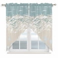 thumbnail image 1 of Blue Coastal Starfish Swag Curtains for Kitchen/Bedroom/Living Room, Summer Beach Ocean Abstract Art Scalloped Curtains 63 Inch Long, Window Swag Topper Curtains Valances 2 Panels Set 36"x63", 1 of 8
