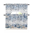 thumbnail image 1 of Blue Coastal Starfish Swag Curtains for Living Room/Bedroom Windows, Beach Nautical Shell Eucalyptus Wooden Kitchen Curtains and Valances Set 36 Inch Length, Swags Valance Curtain Panels, 1 of 5