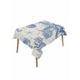 thumbnail image 1 of Blue Coastal Starfish Table Cloth, Beach Ocean Nautical Shells Conch Waterproof Tablecloth for Rectangle Tables, Reusable Washable Fabric Table Cover for Restaurant Kitchen Dining Tables 52"x70", 1 of 6