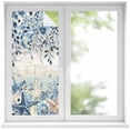 thumbnail image 1 of Blue Coastal Starfish Window Privacy Film,Beach Nautical Shell Eucalyptus Vintage Static Cling UV Sun Blocking Heat Control Window Tint Day and Night,Non-Adhesive One Way Privacy Cover 19.6''x39.3'', 1 of 7