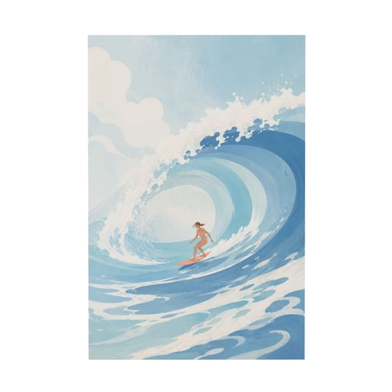 Blue Coastal Surf Cowgirl Vintage Flower Market Canvas Wall Art Preppy ...