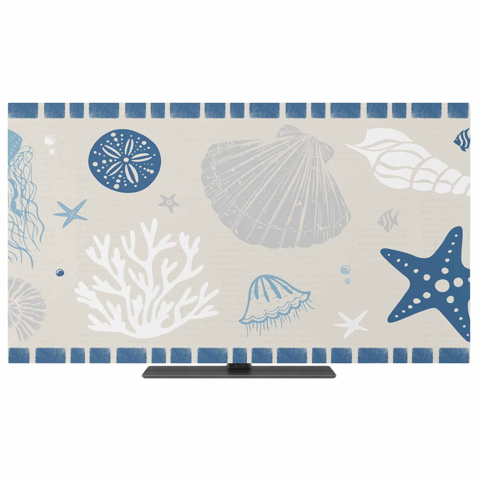 Blue Coastal TV Dust Cover,Stretchable TV Screen Desktop Computer ...