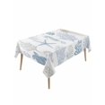 thumbnail image 1 of Blue Coastal Table Cloth, Nautical Summer Beach Coral Sea Turtle Waterproof Tablecloth for Rectangle Tables, Reusable Washable Fabric Table Cover for Restaurant Kitchen Dining Tables 54"x108", 1 of 6