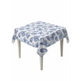 thumbnail image 1 of Blue Coastal Table Cloth, Shell Floral Ocean Retro Waterproof Tablecloth for Square Tables, Reusable Washable Fabric Table Cover for Restaurant Kitchen Dining Tables 60"x60", 1 of 6