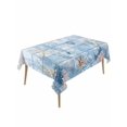 thumbnail image 1 of Blue Coastal Table Cloth, Starfish Coral Summer Beach Nautical Waterproof Tablecloth for Rectangle Tables, Reusable Washable Fabric Table Cover for Restaurant Kitchen Dining Tables 54"x108", 1 of 6