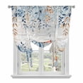 thumbnail image 1 of Blue Coastal Tie Up Curtains 45 Inches Long, Kitchen Window Curtains Over Sink, Summer Beach Starfish Weeping Eucalyptus Vintage Small Window Curtains Balloon Curtains Valances for Bedroom 34"x45", 1 of 8