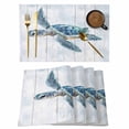 thumbnail image 1 of Blue Coastal Turtle Placemats Set of 4 Sea Nautical Beach Ocean Vintage Place Mats Indoor Wipeable Table Mats Washable Cloth Dining Table Placemats for Kitchen Holiday Party Home Decor 13x19 Inch, 1 of 9