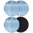thumbnail image 1 of Blue Coasters Set of 4, Absorbent Coasters for Drinks, Modern Abstract Art Ombre Striped Coaster for Desk Coffee Table Protection, Home Decor House Warming Gifts 4", 1 of 8