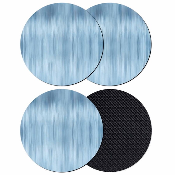 Blue Coasters Set of 4, Absorbent Coasters for Drinks, Modern Abstract Art Ombre Striped Coaster for Desk Coffee Table Protection, Home Decor House Warming Gifts 4"