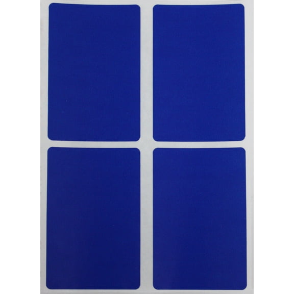 Blue Coding Labels 3x2 - Rectangular Sticker Label (7.5cm x 5cm) Aggressive Adhesive - 60 Pack by Royal Green