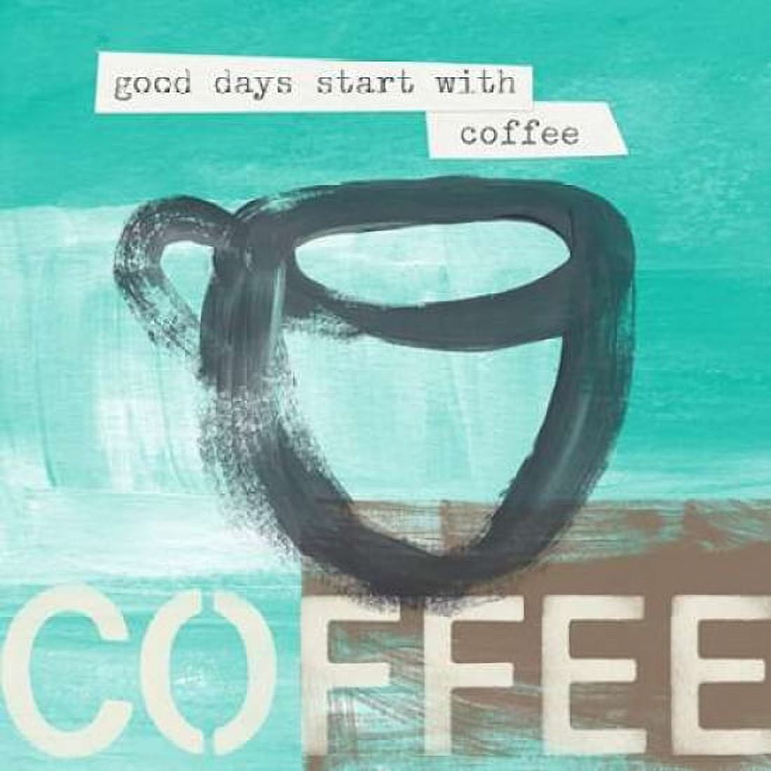 Blue Coffee II Canvas Art - Linda Woods (24 x 24)