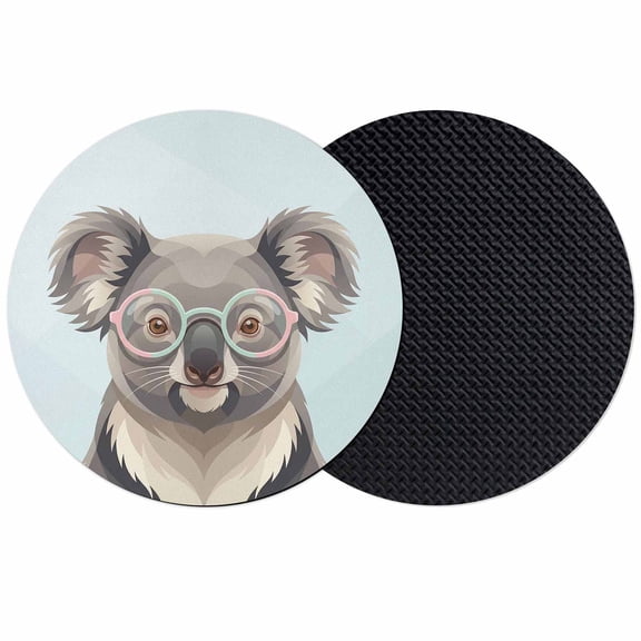 Blue Cola Coasters Set of 2, Absorbent Coasters for Drinks, Funny Animals Modern Art Coaster for Desk Coffee Table Protection, Home Decor House Warming Gifts 4"