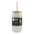 thumbnail image 1 of Blue Cold Color Change Sublimation Tumbler by Make Market – 18oz Glass with Bamboo Lid & Metal Straw - Customizable Drinkware for Sublimation - Hand Wash Only - 12 Pack, 1 of 3